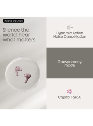 Moto Buds 2, Pantone Violet Ice, Hi-Res Audio, Dynamic Active Noise Cancelling, IP54 Water Resistant, 48 hours Playback Time, Lightweight & Compact Violet Ice - view 3
