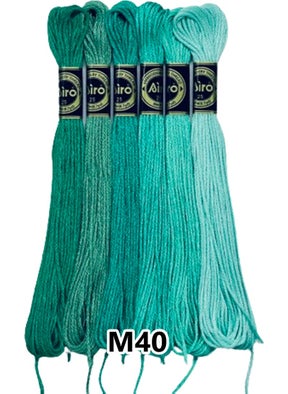 Airo Muline Etamine Cotton Embroidery Thread Thread 6 Piece Set 