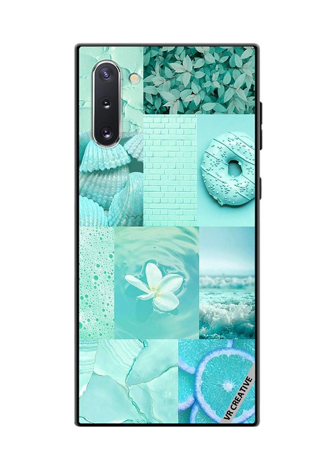 VR CREATIVE Protective Case Cover For Samsung Galaxy Note10 5G Mint Abstract College Design Multicolour - Image 1