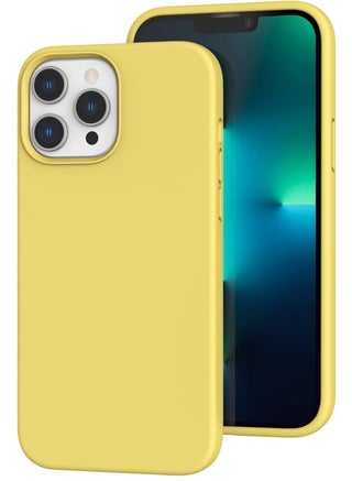 Compatible with iPhone 13 Pro Case, [Drop Protection] [Anti-Fingerprint] Shockproof Liquid Silicone Cover with Microfiber Lining Phone Case for iPhone 13 Pro 6.1" (2021), Yellow - pzsku/Z72C0C6494922499AB725Z/45/_/1735581242/a5581474-ee8f-452c-ac9a-3f3dc0e8c8a7