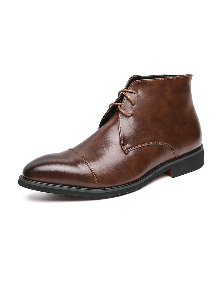 KUYING - New Men's Casual Leather Boots - Image 1