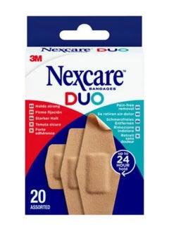 نيكس كير لصقات Nexcare™ DUO متنوعة، 20 قطعة 