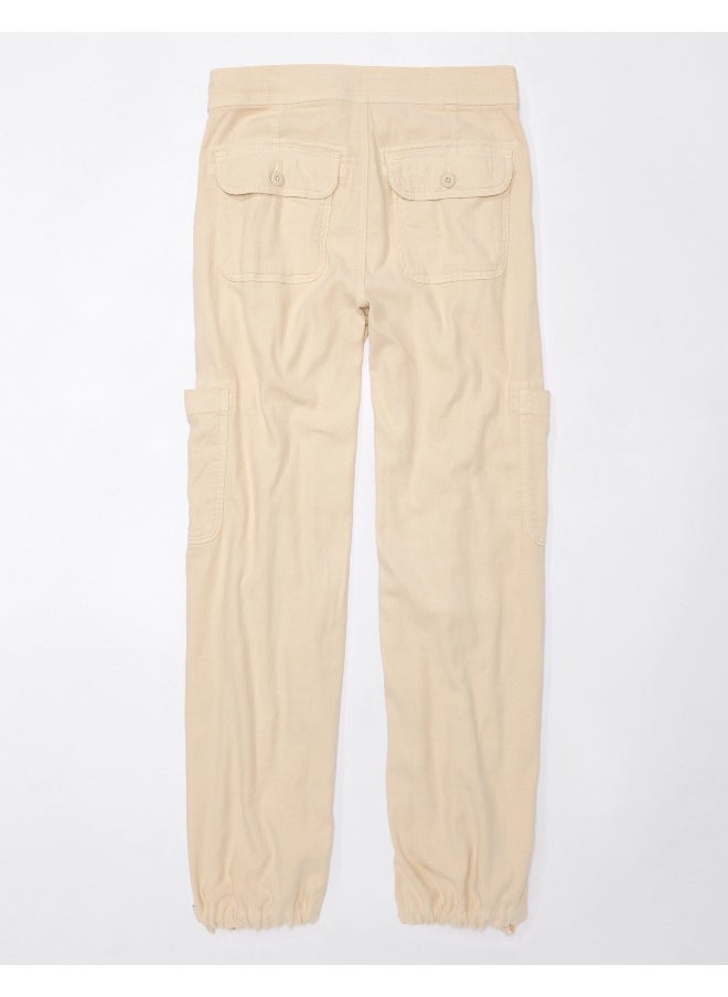 American Eagle AE Dreamy Drape Linen-Blend Baggy Wide-Leg Cargo Pant  - Image 4