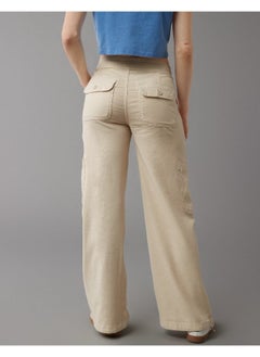 American Eagle AE Dreamy Drape Linen-Blend Baggy Wide-Leg Cargo Pant  - Image 3