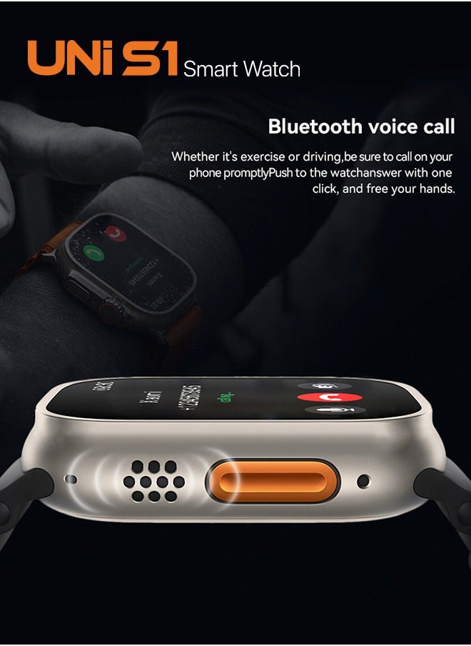 unitronics - Uni S1 Smatwatch With 2.06 Inch -Amoled display  - Waterproof IP68- Black - Image 1