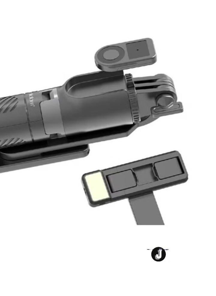 JAJEEK Bluetooth Remote Control Monopod Selfie Stick & Mini Tripod with Fill Light – Ideal for Live Broadcasting, Vlogging, Photography, and Selfies – Compact & Versatile, Black - Image 2