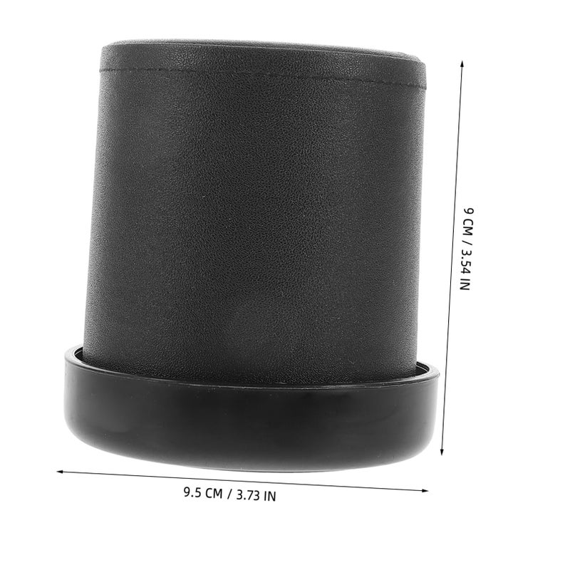Noise Reducing Dice Shaker Cup With PU Leather Lid Quiet Night Mode For Game Party - Image 3