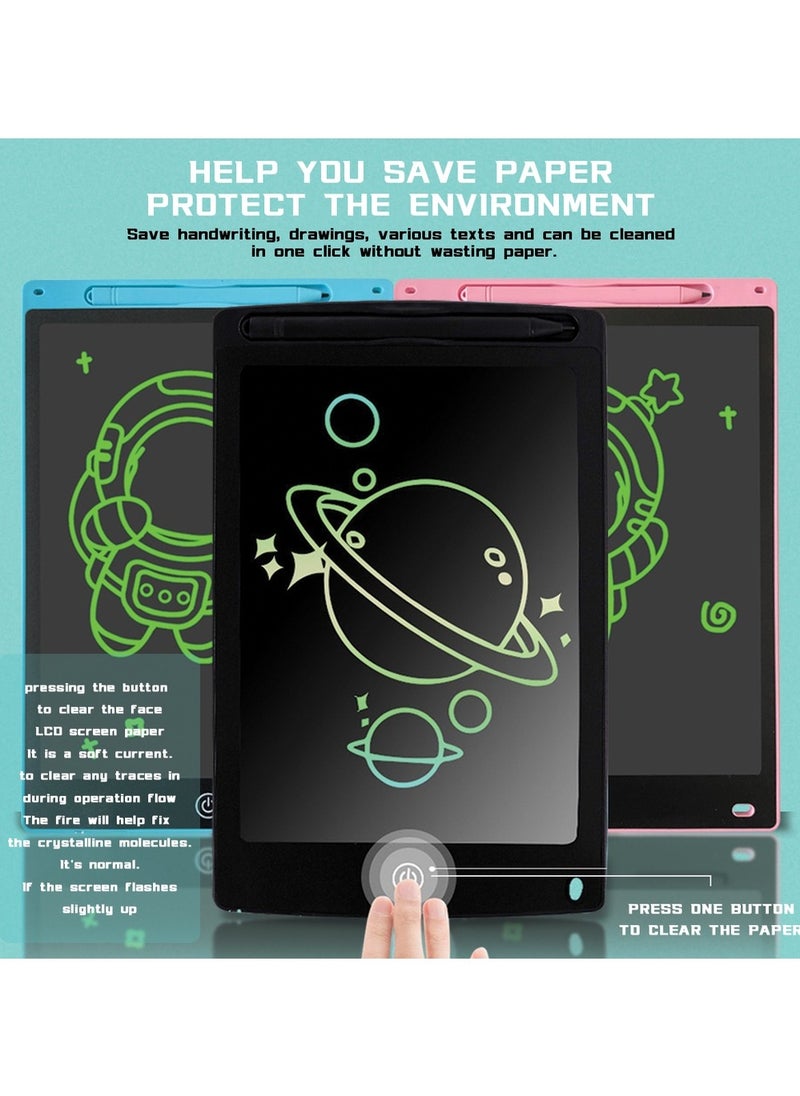 Generic Erasable Children's Drawing Board - 12 Inch, Lcd Writing Board With Professional Pen, Reusable Electronic Drawing Board, Children's Educational Toy Can Be Used For Graffiti, Painting, Writing, Memo  - Image 2
