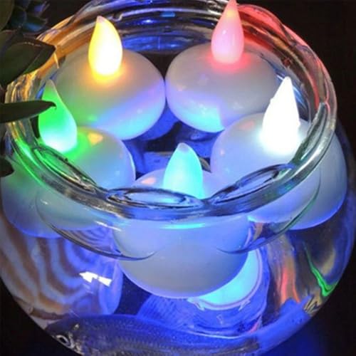 KHIZAR Flameless LED Candles Light Lamp Waterproof Floating On Water LED Tea Light Battery Operated for Pool Bathtub Diwali Christmas Festival Candles for Home Decor (Pack of 6 PCS) - Image 5