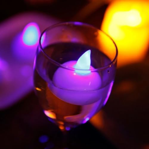 KHIZAR Flameless LED Candles Light Lamp Waterproof Floating On Water LED Tea Light Battery Operated for Pool Bathtub Diwali Christmas Festival Candles for Home Decor (Pack of 6 PCS) - Image 1