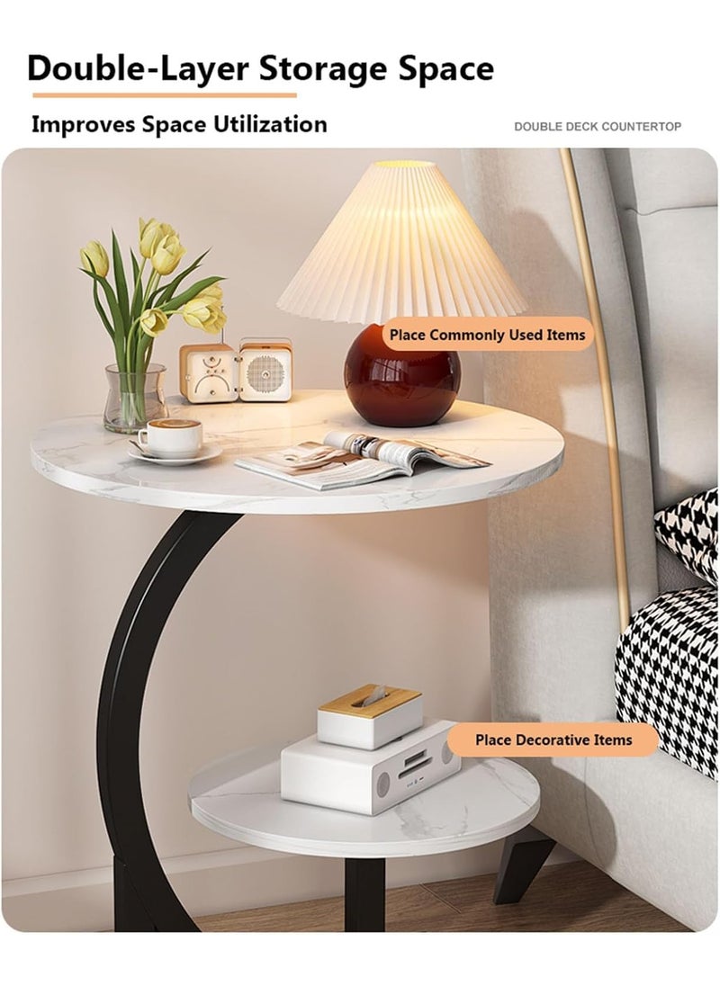 BLURISM BLURISM Side Table in CShape Plant Stand Indoor 2 Tier Small Plant Table Tall Plant Stand for Indoor Plants Flower Pot Holder Plant Bench Plant Rack for Living Room  - Image 3