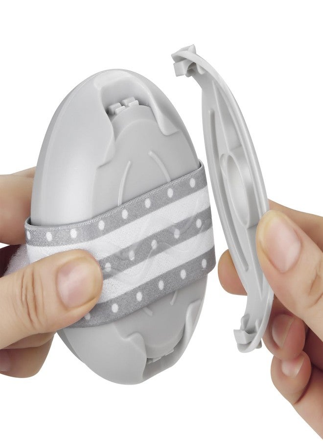 PandaEar حماية أذن باندا إير للأطفال، سماعات إلغاء الضوضاء للأطفال، سماعات تخفيض الضوضاء للرضع والأطفال الصغار (أبيض ورمادي) - Image 4