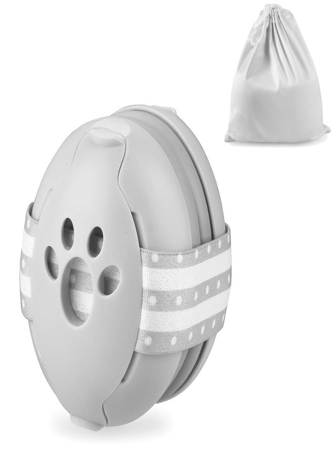 PandaEar حماية أذن باندا إير للأطفال، سماعات إلغاء الضوضاء للأطفال، سماعات تخفيض الضوضاء للرضع والأطفال الصغار (أبيض ورمادي) - Image 1