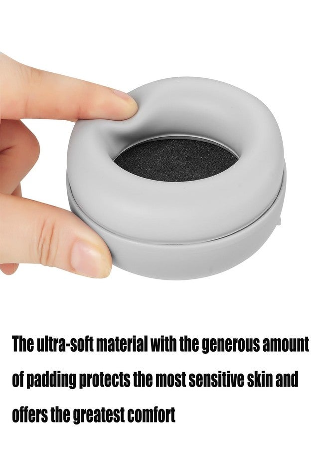 PandaEar حماية أذن باندا إير للأطفال، سماعات إلغاء الضوضاء للأطفال، سماعات تخفيض الضوضاء للرضع والأطفال الصغار (أبيض ورمادي) - Image 3