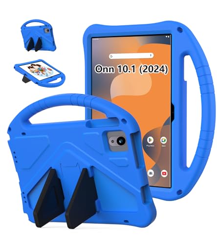 YRH for Onn 10.1 Tablet Case (Gen 4) 2024 (Model: 100135925), EVA Kids Shockproof Cover for Onn Tablet Case 10.1 inch, Blue - Image 1
