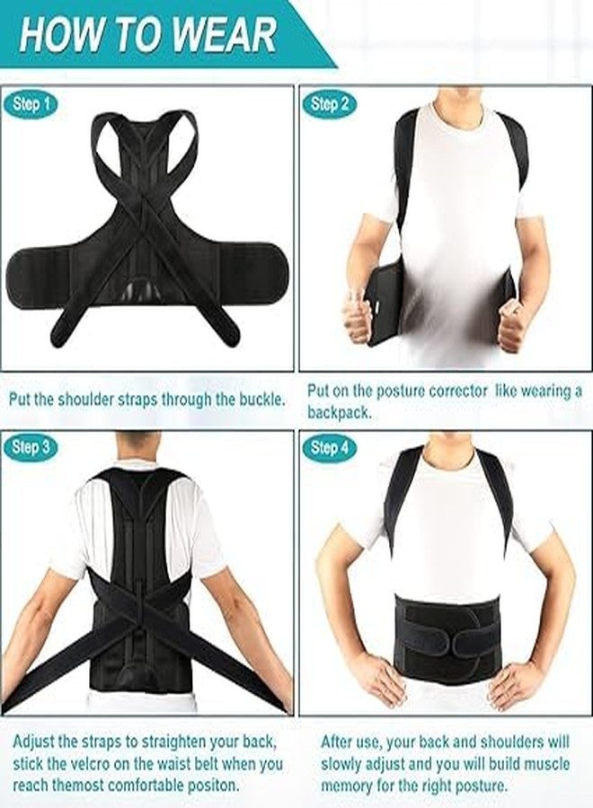 QP360 Back Brace Posture Corrector Belt For Lower And Upper Back Pain Relief with Mesh fabric for Man & Woman Medium Universal Size - Image 5
