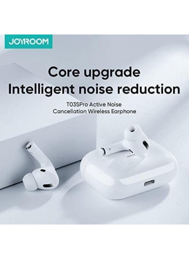 JOYROOM T03S Pro Max True Wireless Earbuds – Dual Mic Enc Noise Reduction, Bluetooth 5.3, Hd Stereo Sound, 30H Battery Life, Touch Control, Fast Charging Case white - Image 5