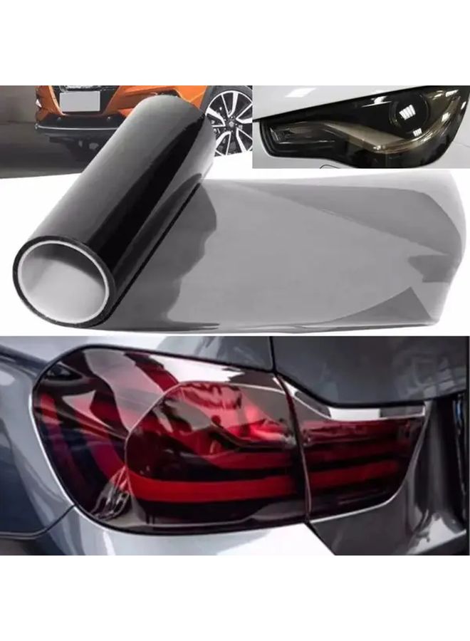 Light Black Smoke Headlight Tail Light Tint Film 11.81x59.06 Inch Premium Vinyl Wrap - Image 4