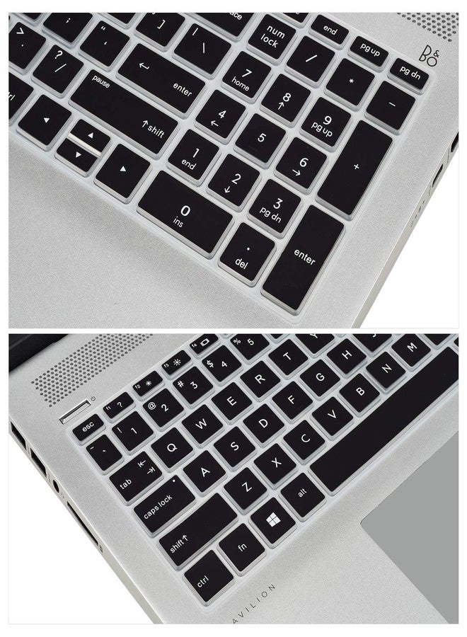 iKammo Keyboard Protector Skin Cover Compatible HP Pavilion 15.6" Series/HP 15.6" Touchscreen Laptop 15-BS020WM/HP Pavilion x360 15.6" Series/HP Envy x360 15.6 Series/HP Pavilion 17.3 Series(Marble) - Image 3