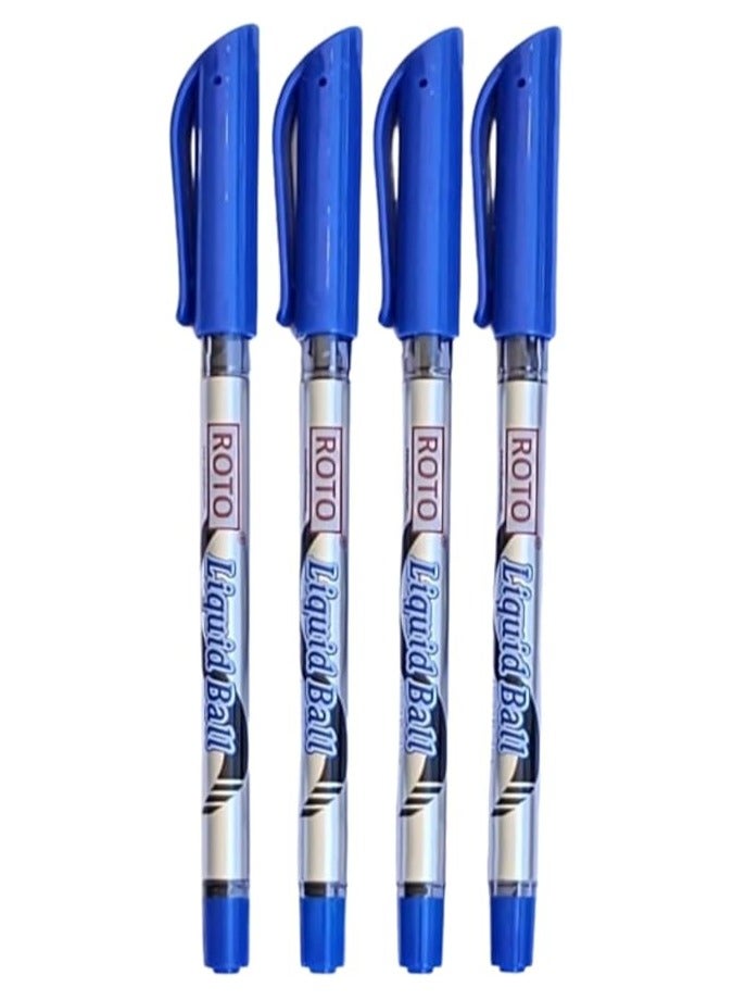 Roto Ballpoint Pen, 0.7mm, Blue (Pack of 4) - Image 3