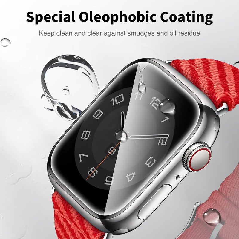 LK 6 Pack for Apple Watch Screen Protector 45mm Series 9 8 7 [New Version] Anti-Scratch, Self-Healing Soft TPU Screen Protector for Apple Watch 45mm, Bubble Free, HD Transparent, Touch Sensitive - Image 4