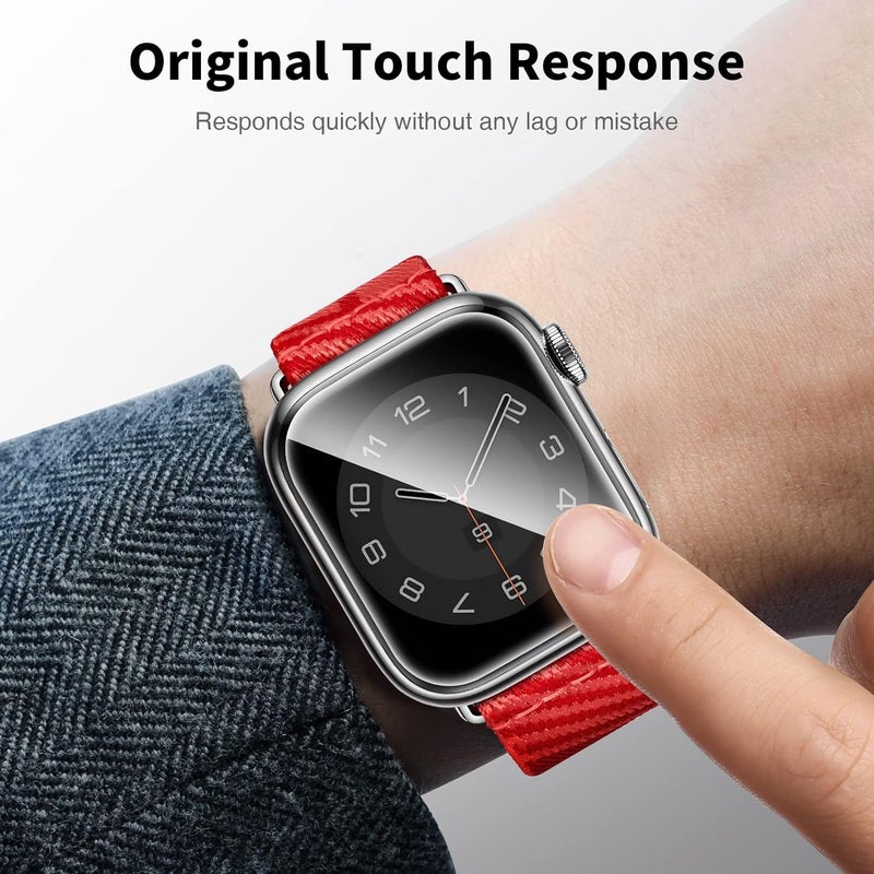 LK 6 Pack for Apple Watch Screen Protector 45mm Series 9 8 7 [New Version] Anti-Scratch, Self-Healing Soft TPU Screen Protector for Apple Watch 45mm, Bubble Free, HD Transparent, Touch Sensitive - Image 5