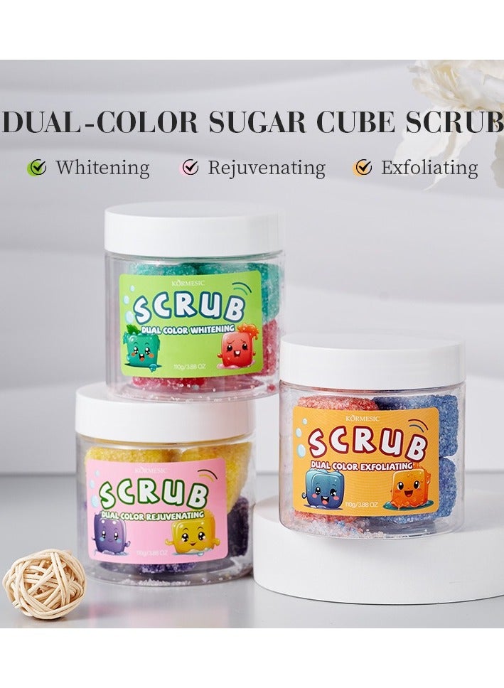 Kormesic قطع صابون تقشير ثنائية اللون-تقشير لطيف وتغذية البشرة - Image 5