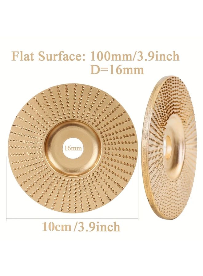 3pcs High Speed Steel Wood Carving Disc Set 39 Inch Golden Grinding Wheel - Image 2
