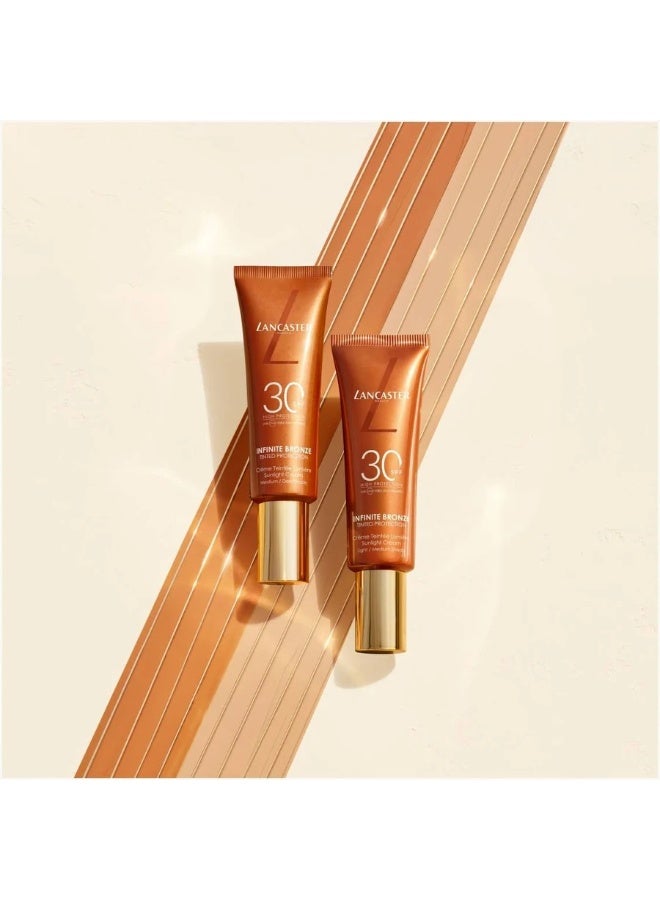 لانكستر كريم لانكستر إنفينيت برونز الملون للحماية من أشعة الشمس بعامل حماية SPF30، لون متوسط/داكن، 50 مل - Image 4