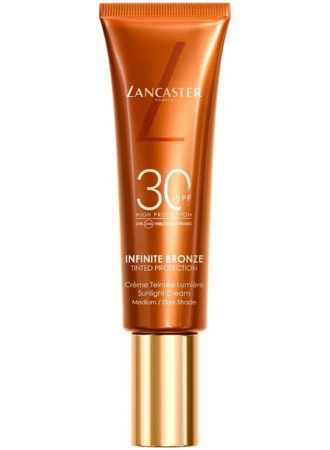 لانكستر كريم لانكستر إنفينيت برونز الملون للحماية من أشعة الشمس بعامل حماية SPF30، لون متوسط/داكن، 50 مل - Image 1