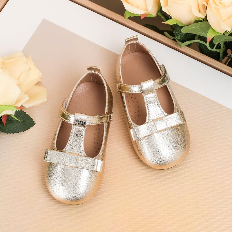 Girls' Shoes, Small Leather Shoes, Summer Princess Shoes, Gold Color, Suitable For Dresses, Stage Performances, Children'S Single Shoes, - Image 4