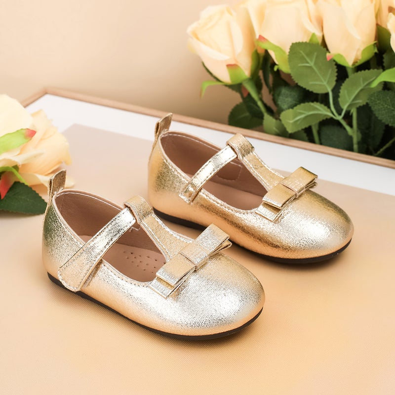 Girls' Shoes, Small Leather Shoes, Summer Princess Shoes, Gold Color, Suitable For Dresses, Stage Performances, Children'S Single Shoes, - Image 3