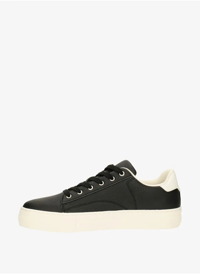 جاب Men's Logo Print Sneakers with Lace-Up Closure