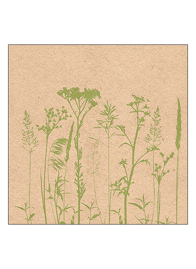 Ambiente - Ambiente Large Green Herbs And Flowers Napkins - Recycled - Image 1
