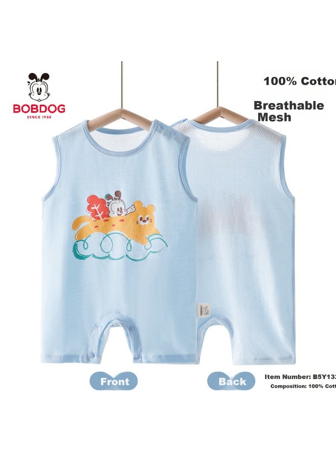 Babu Bean Babadoo Baby Romper A Class Pure Cotton Breathable Mesh Newborn Outfit Summer Clothes For Baby - Image 1