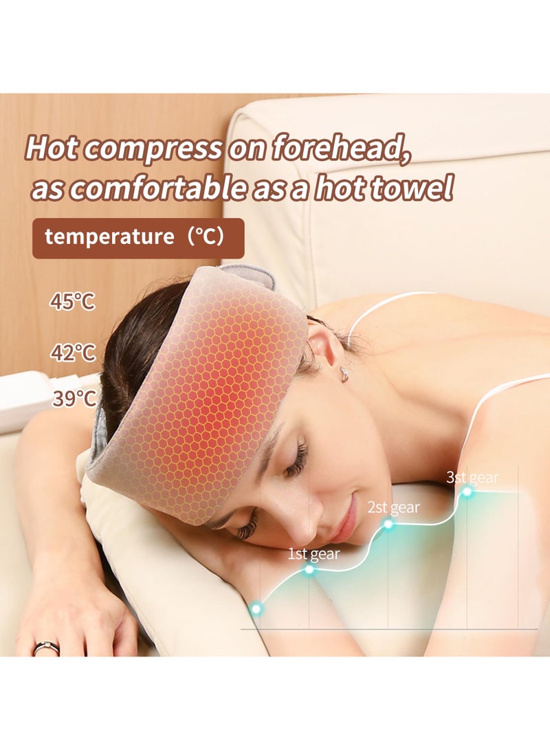 XiuWoo Type-C Rechargeable EMS Head Massager, Scalp Massager, Headache Relief, Sleep Aid, Hangover Relief with Airbag Kneading, Constant Temperature Hot Compress Head for Headaches - Image 4