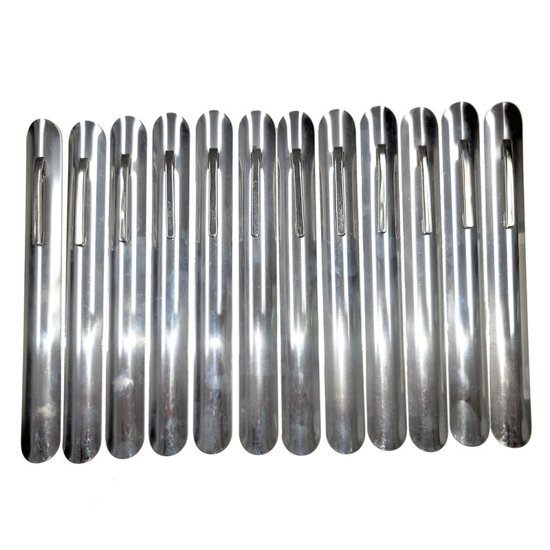 Royal Industries 12 Piece Table Crumber with Pocket Clip Aluminum Construction Silver Commercial Grade