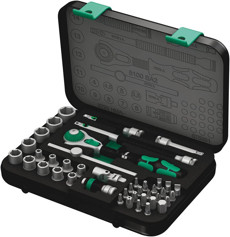 Wera 8100 SA 2 Zyklop 14 Metric Ratchet Set 42Pieces - Image 2