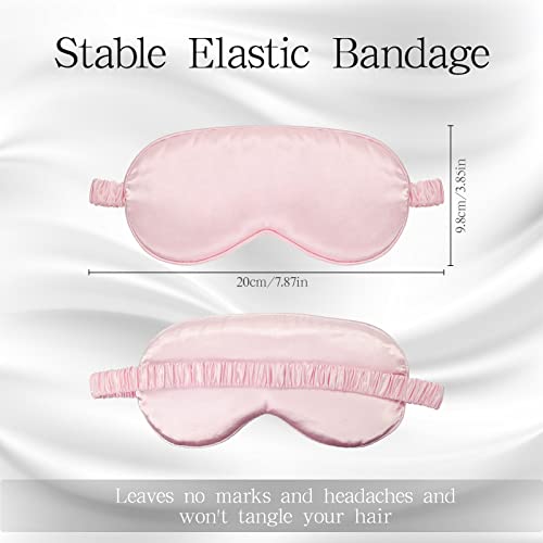 Coume Silk Sleep Mask Eye Coverings for Sleeping Smooth Soft Eye Covers Mask with Elastic Strap for Sleeping Blocking Lights Travel Relax 32 One Size - Image 5