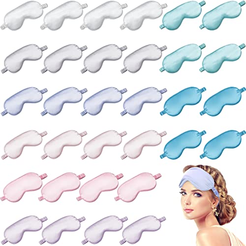 Coume Silk Sleep Mask Eye Coverings for Sleeping Smooth Soft Eye Covers Mask with Elastic Strap for Sleeping Blocking Lights Travel Relax 32 One Size - Image 2