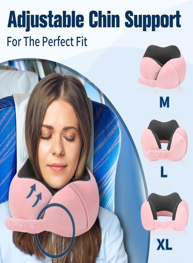 Cirorld Neck Pillow for Traveling, Travel Pillows for Airplanes,100% Pure Memory Foam Travel Neck Pillow, Adjustable Flight Pillow, Portable Plane Accessories with Eye Mask, Earplugs, Carry Bag - Image 2