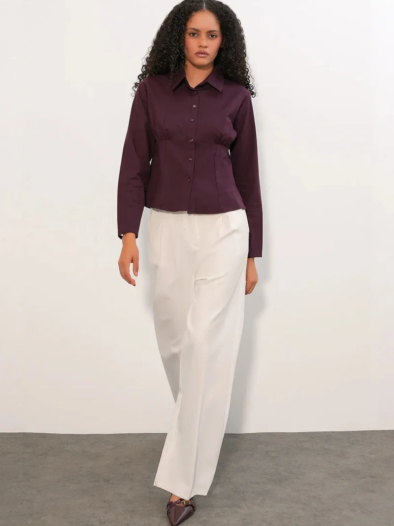 بيغ دارت BDART Fitted Poplin Button-Up Short Shirt