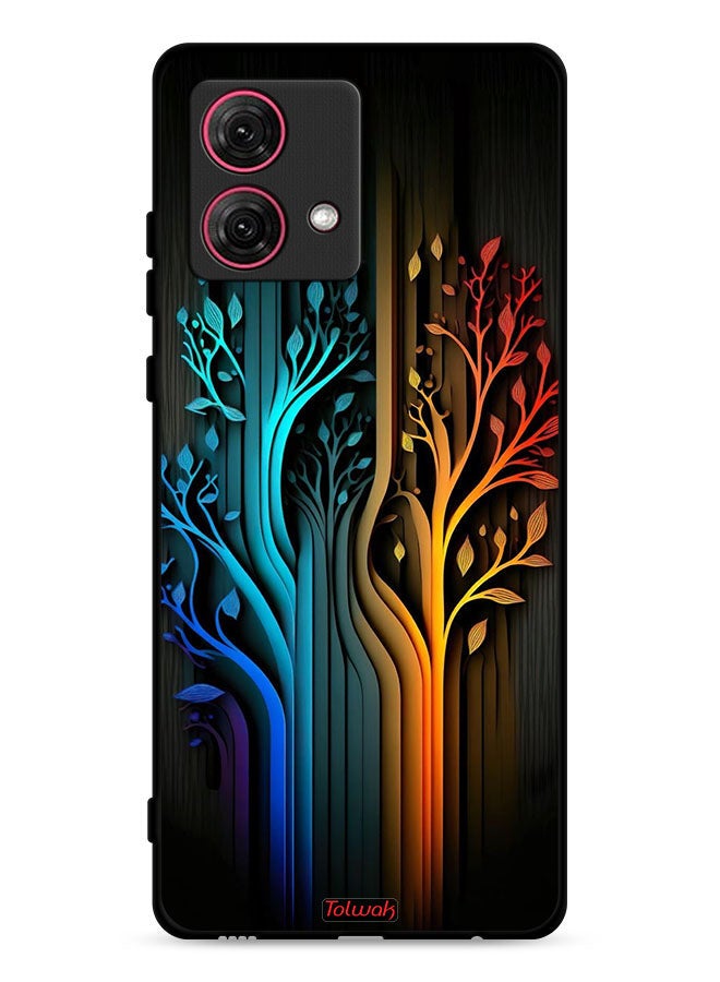 Tolwak Motorola Moto G84 5G Protective Case Cover Tree Leaves Art - Image 1