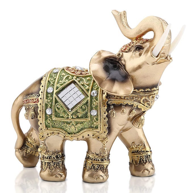 LUCKY ELEPHANT STATUE THAI FENG SHUI ELEPHANT FOR HOME SHOP RECEPTION DECORATION GOOD LUCK GIFT THREE SIZES LMS S