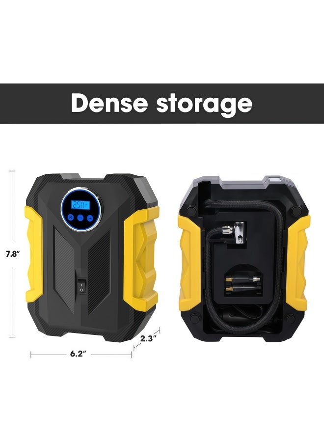 Carsun Digital Air Compressor for Car Auto Pump Portable Tire Inflator with LED Light DC 12V - Image 4