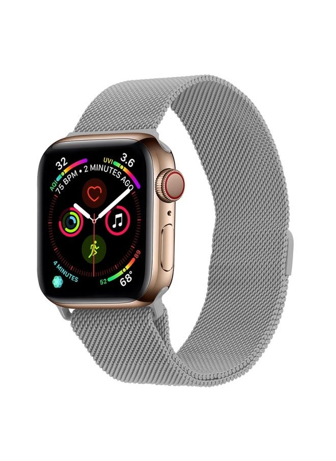 Generic - Replacement Strap Milanese Stainless Steel Watch Band For Apple Watch Series 9&8&7 41mm / SE 3&SE 2&6&SE&5&4 40mm / 3&2&1 38mm Silver - Image 1