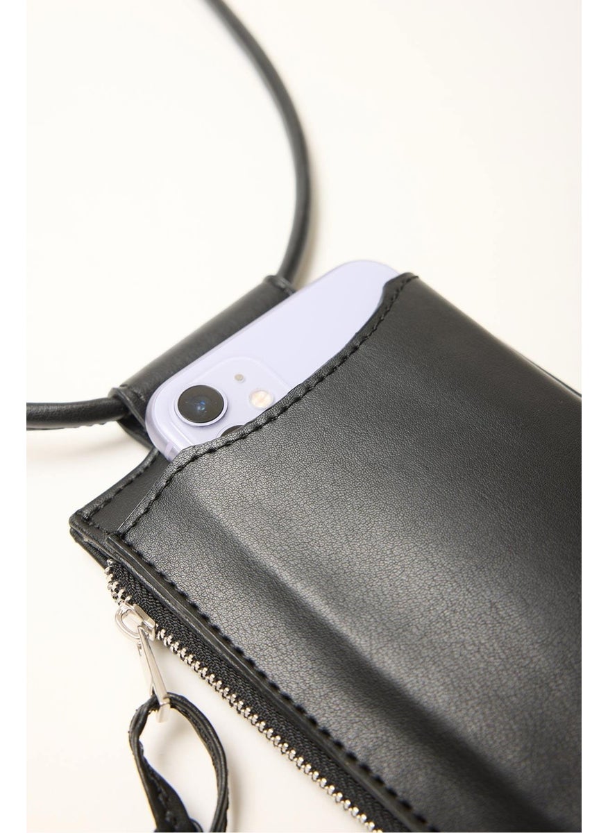 Manuka - Phone Bag with Card Holder Black - Image 1