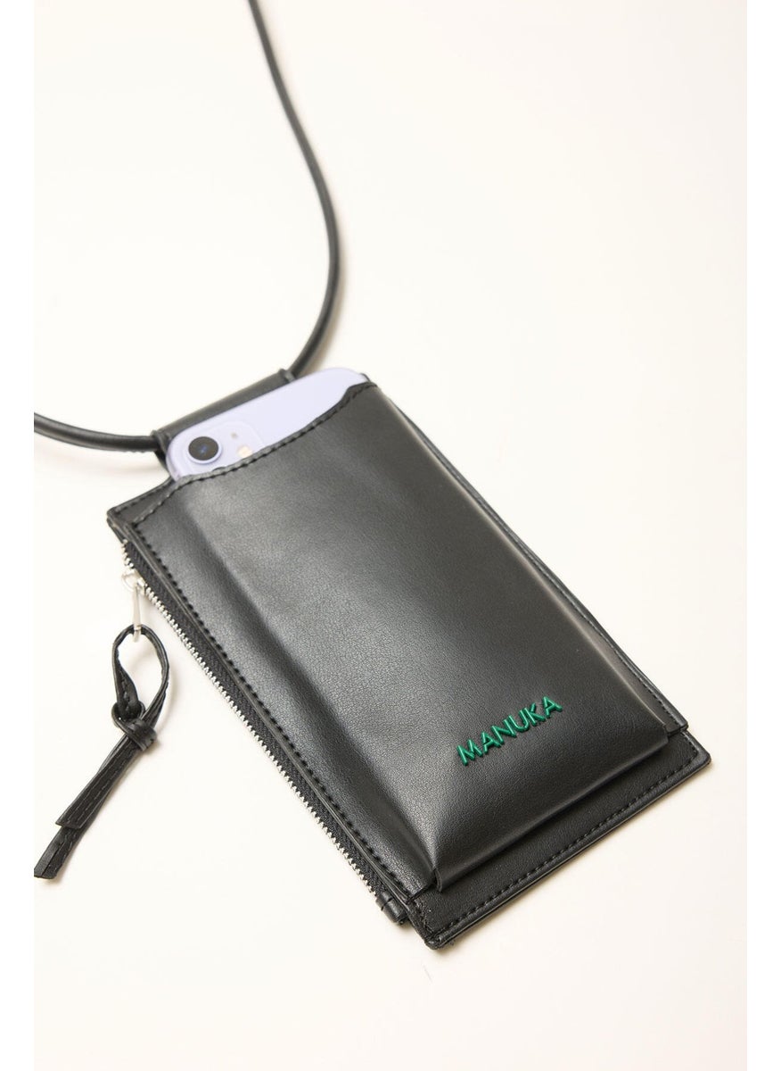 Manuka - Phone Bag with Card Holder Black - Image 1