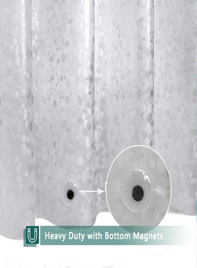 jssablo Clear Shower Curtain Liner, 100% Waterproof EVA 3D Shower Curtains with 3 Duty Heavy Bottom Magnets and 12 Rust Proof Grommets, 72x72 Weighted Shower Liner for Shower Stall, Bathtubs - Image 3