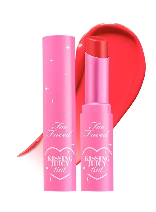Too FacedCosmetics Too Faced Kissing Juicy Tint Lip Balm – Sour Watermelon (Coral Red Tinted Lip Balm, Hydrating & Non-Sticky, 3 g) - Image 1